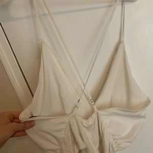 White low back bodysuit